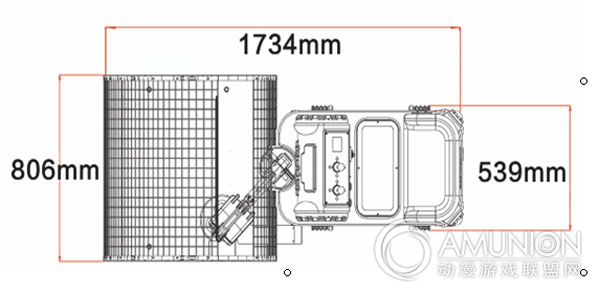卧式挖掘游戏机尺寸大小示意图